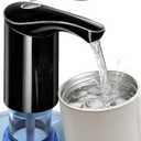 Highest-Output Water Dispenser for 5 Gallon Jug, Electric USB C Water Pump Bottle Whisper-Quiet,Portable Automatic Drinking Jug Pump Rechargeable for Home Office RV Travel Camping(Black)