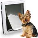Pet Flap Door 2 Ways Locking Dog Wall Entry Pet Door with Transparent Flap for Dogs (Medium)