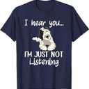 Doodle Dog Sheepadoodle T-Shirt for Men Women (Small, Navy)