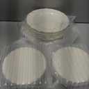 U-QE 100 Pieces Ivory Plastic Plates for Party - Ivory Disposable Plastic Plates - Heavy Duty Disposable Platos Including 50 Dinner 10 '' & 50 Dessert 7.5 '' for Weddings