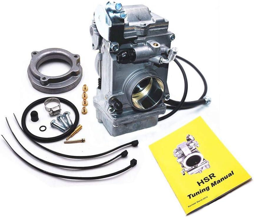 Carbman HSR42 Easy Kit Carburetor 42mm, Replacement for Evo Twin Cam 42-18 for Mikuni Carburetor HSR42 Carb
