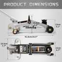 TONDA Floor Jack, Hydraulic Portable Car Lift Jack, 2 Ton (3,800 lb) Capacity, Silver