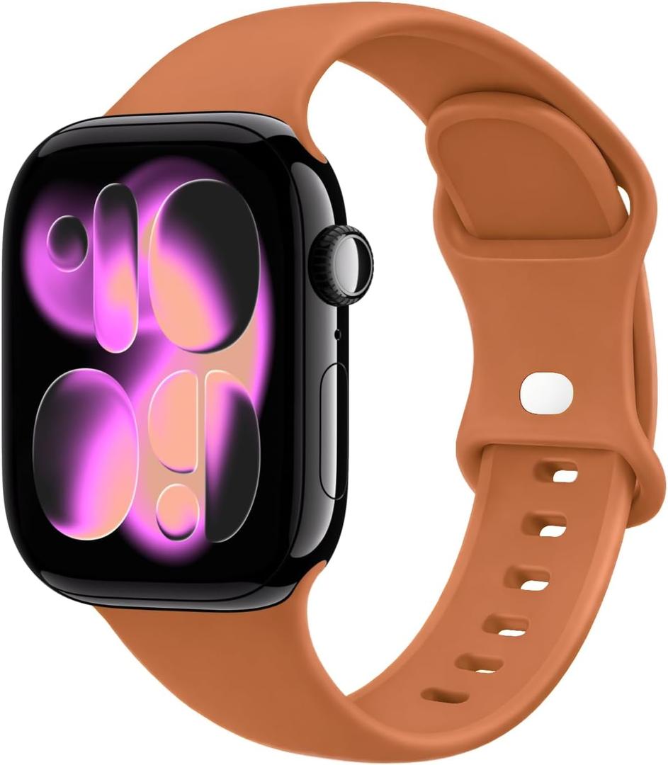 7 x STG Sport Silicone Bands Compatible with Apple Watch Band Ultra 3/2/1 49mm, Series 11/10 46/42mm, 9/8/7 45/41mm, SE 6/5/4 44/40mm, 3/2/1 42/38mm S/M M/L for Women Men