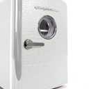Frigidaire 9 can/6l mini personal fridge cooler Crocodile Finish door-W: 7.08" x L: 11.81" X H: 10.04 (White)