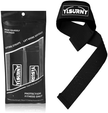 YLSURNY Lifting Wrist Straps (Made of Premium Cotton & Padded)-for Weightlifting, Bodybuilding, Powerlifting, Strength Training, & Deadlift set of 3