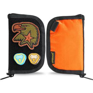 VIPERADE VE20 EDC Pouch Small Pocket Organizer with 8 Compartments, Pocket Tools Pouch with Patches Display Panel, Mini Organizer Bag for Men (Orange)