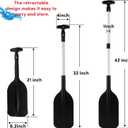 Telescoping Boat Paddle Collapsible Oar for Boat 21'' - 42'', Collapsible Paddle for Boat Kayaking Rafting Jet Ski Canoe Outdoor Kayak Water Sports and Safety Boat Accessories 2 Pack