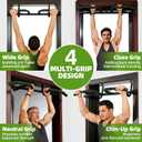 VBSD Upgrade Pull Up Bar for Doorway with Ergonomic Grip, Up to 440 Lbs Capacity No Screws Pullup Bar for Home Gym Indoor Exercise Strength Training, Authorized Under US Patent