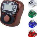 CINCY Clicker Counter with LED for Day & Night Use | Instant Reset, Accurate & Quiet, Long Battery Life | for People, Laps, Pitch, Golf, Baseball, Fish Counting, for Prayer, Everyday Prayer  1 Pack (Brown)
