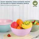 Greentainer 4-Piece Plastic Mixing Bowl Set, 113oz Lightweight Serving Bowls, Large Salad Bowls for Baking,Prepping, Cooking and Serving Food, Dishwasher & Microwave Safe