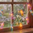 Tropical Beach Flip Flop String Lights, 8.5FT 10 LED Colorful Slipper String Lights Plug in, Hawaiian Summer Beach Themed Decorative Lights for Patio Bedroom Party Luau Pool Birthday Home Window Decor