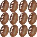 Mini Foam Footballs 12 Pcs Pack | 3.25 Inch Party Favor Balls for Kids | Mini Football Stress Ball Bulk | Toy Sports Little Footballs | Big Game Party Decoration Balls | Small Foam Football for Kids