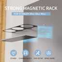 Magnetic Cup Holder for Stanley 40 & 30 oz Tumbler Organizer with 6 Slots and Hanging Hooks, Magnetic Fridge Water Bottle Organizer for Tumblers, Cups and Bottles  3-Pack Black