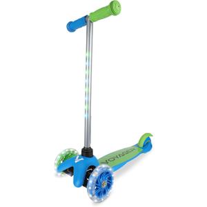 Scooter for Kids Ages 3-5 - Light Up Wheels, Extra Wide Deck, Foot Activated Break, Self Balancing Kids Toys for Boys & Girls (Green)
