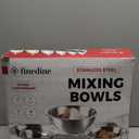 FineDine Stainless Steel Mixing Bowls Set, Dishwasher Safe, Up To 8 Quart Metal Mixing Bowls For Kitchen, Nesting, Large, Small, Big Food Prep, Cooking, Baking (6 Pack)