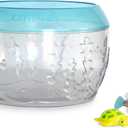 Catstages Meow-smerizing Fish Bowl for Cats with Two Water Cat Toys, Electronic Swimming Fish and Floating Turtle Included, Blue (One-Size)