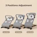 Portable Baby Bouncer Seat for Newborn, Light Gray