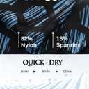 Septangle Women's Swim Bottom Mid Waist UPF 50+ Swimwear Rash Guard Sport Leggings (Blue)