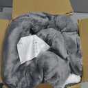 Bedsure GentleSoft Sherpa Fleece Throw Blanket for Couch, Non-Heated, Thick & Warm Cozy Blanket for Winter, Soft Fuzzy Plush Throw Gifts for Women and Men, Grey, 50x60 Inches