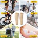 15-20 mmHg Compression Socks for Women & Men, Pregnancy Compression Socks Medical Footless Graduated Compression Stockings for Varicose Veins, Edema, DVT, M (Beige)