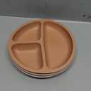 Toddler Plates, 3 Pack Divided Suction Plates for Baby, Food Grade Silicone Baby Plates, BPA Free, Non-slip, Baby Led Weaning Supplies, Microwave & Dishwasher Safe (Purple)