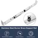 Criditpid 80012481 Replacement Parts for Charbroil 463240904 Burner Brace, Main Burner Support Bracket Rail for Charbroil 463251605, 463251505 3-Burner Gas Grills.