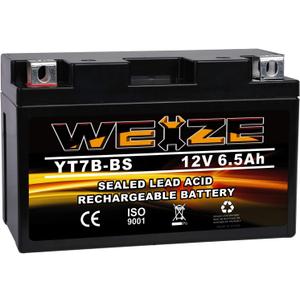 Weize YT7B-BS Battery High Performance - Maintenance Free - Sealed AGM Motorcycle Battery YT7B BS For Yamaha ATV