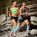 6 Pairs Compression Socks for Women Men Knee High Comfort Circulation Support Socks for Athletic Running Cycling (Medium)