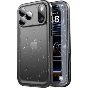 SPORTLINK for iPhone 17 Pro Case - IP68 Waterproof Military Protective Full Body Heavy Duty Shockproof 360 Sealed Dustproof with Camera Screen Protector Phone Cover for iPhone 17 Pro 6.3" Black