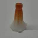 Bieye LS01S Lily Flower Blown Glass Lampshade (Orange White, Opening I.D. 0.87" x O.D. 1")