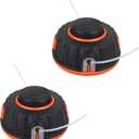 2PCS P25 Double Line Trimmer Head for Poulan Husqvarna MX557/PP125/PP136E/P4500/PPB Series Gas Trimmers - M10x1.25mm Bolt, Replaces 537419211/537419202/596585805, Fits .080"- .105" Line
