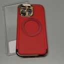 COOLQO for iPhone 15 Pro Max Case 6.7'' Upgraded 360 Spin Magnetic Stand [Compatible with Magsafe][Military Protection] Shockproof Protective Phone Holder Cover for iPhone 15 Pro Max, Blue Gold