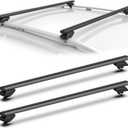 COWVIE 53 Inch Aluminum Roof Rack Cross Bars for Raised Side Rails, Adjustable Cargo Bars, Hold 165 LBS, Black