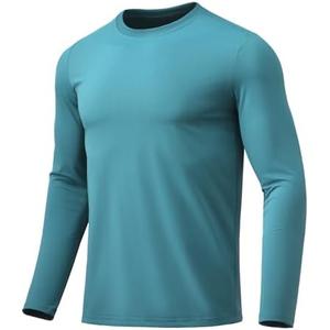 BANTREK Men's Long Sleeve Shirts Moisture Wicking UPF 50+ Sun Protection Athletic T-Shirts for Fishing Workout Swim Gym XL
