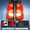 Nilight Taillight Assembly Compatible with 2003 2004 2005 2006 Chevy Silverado 1500 1500HD 2500 2500HD 3500 2007 Chevrolet Classic OE Style Taillight Rear Lamp Driver and Passenger Side w/Bulbs