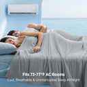 Bedsure Cooling Comforter King Size - Cooling Blankets for Hot Sleepers, Ultra-Soft Summer Comforter, Q-Max>0.45 & GentleSoft Value 204.07, 4X Breathable, Oeko-TEX Certified, Grey, 102x90 Inches
