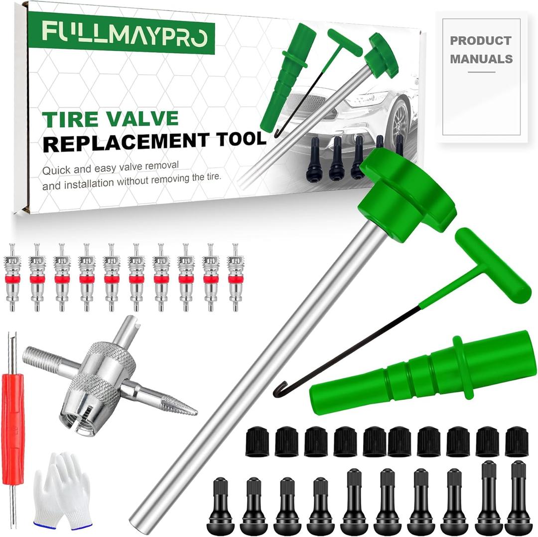 38PCS Tire Valve Stem Core Quickly Replacement Tool Kit,Quick Change Tire Valve Tool Kit for Replacing Leaky Valves in Cars,Trucks,ATVs,etc.with TR413/TR414/TR418