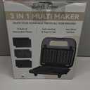 Bakers Friend 3 in 1 Mini Waffle Maker with Removable Plates, Dual Waffle & Pancake and Grill Plates, Breakfast Sandwich Maker Press, Dishwasher Safe, Non-stick Coating, Graphite