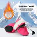 Fecialy Dog Shoes for Winter Dogs Boots & Paw Protector Warm Snow Booties Small Medium Dogs Puppies with Reflective Strip Anti-Slip Rubber Sole, Pack of 4, Size7