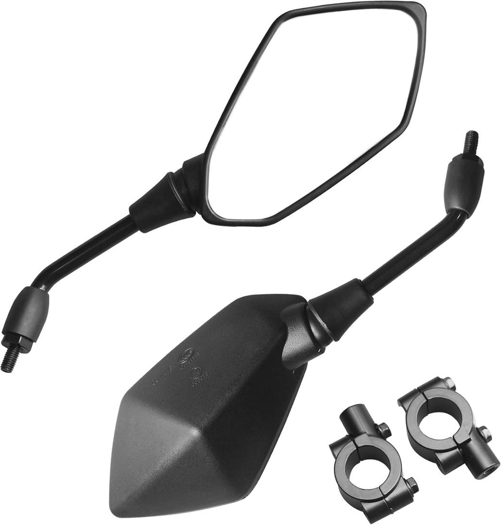 Universal Adjustable Motorcycle Rear View Mirror - Rhombus Convex Mirror with 10mm Clockwise Thread Bolt for Handle Bar of Motorcycle, Scooter, Atv, Etc. (Black) Universal Adjustable Motorcycle Rear View Mirror - Rhombus Convex Mirror with 10mm Clockwise Thread Bolt for Handle Bar of Motorcycle, Scooter, Atv, Etc. (Black)