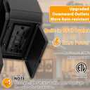 2 Pack Porch Light with GFCI Outlet, Black Dusk to Dawn Motion Sensor Outdoor Lights, 3-Mode Wall Exterior Lighting Fixture, Waterproof Outside Lights Sconce for House Front Door Patio Garage
