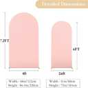 Pink Arch Backdrop Cover Set of 2 Dusty Pink Arch Cover 7.2 and 6ft Wedding Arch Cover Stretchy Backdrop Bridal Baby Shower Birthday Party Arches Stand Covers Spandex