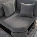 Belffin Corner Seat Module for Modular Sectional Sofa, Armrest Module for Sectional Sleeper Sofa Bed, Light Grey