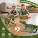 BEMITON Remote Control Dinosaur Toy - Birthday Gifts for 4-7 8-12 Year Old Boys, 2.4GHZ Electronic RC Walking Dino with Spray & Light & Roar for Kids Age 4-12