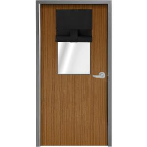 WdFour Classroom Door Window Cover,Blackout Shades for Classroom Windows and DoorsPrivacy,Room Darkening Design Blocks Views, Classroom Window Cover Lockdown.8W x 50L Inches, 1 Panel,Black