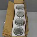 NETANY Set of 4 Glass Carafe with Lid, 1 Liter Beverage Serveware Carafe, Clear Glass Pitcher for Mimosa Bar, Brunch, Cold Water, Juice, Milk, Iced Tea, Lemonade