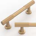 10 Pack Champagne Bronze Cabinet Pulls 3 Inch(76mm) Kitchen Cabinet Handles Cabinet Hardware for Drawer Pulls (3" Hole Center)