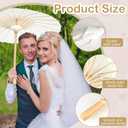 HEYTIMI 9 Pack 33 Inch White Paper Umbrellas Vintage Chinese Japanese Parasol Oiled DIY Painting Craft Decorative Umbrellas for Weddings Photography Bridal Showers Party Decor