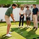 Wekin Indoor Putting Green Mat with 2 Putters, 2 Balls,12 Hole Covers, Golf Training Mat for Party Game, Great Gifts for Men, 10.5 feet x 1.5 feet
