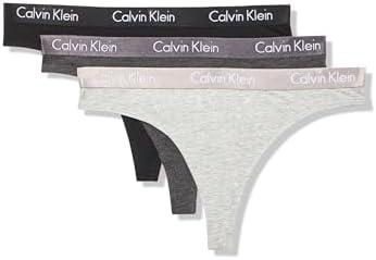 Calvin Klein womens Motive Cotton Multipack Thong Panty, 3 Pack M